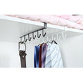 10 hooks Mug Cups Wine Glasses Storage Hooks Kitchen Utensil Ties Belt and Scarf Organizer Hanging Hook Rack Holder Under Cabinet Closet (random color )