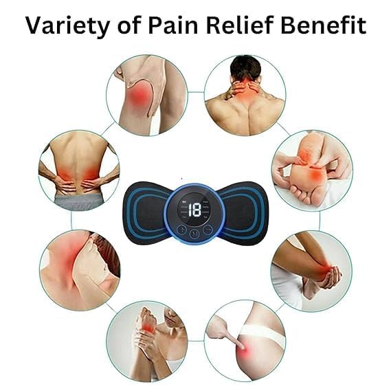 Wireless EMS Mini Body Massager – Portable Butterfly Massager for Blood Circulation & Pain Relief