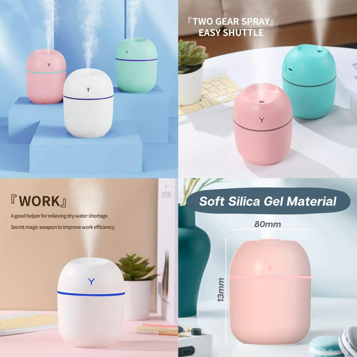 Air Humidifier Usb Small Mini Portable Cool Mist Diffuser - Electronic ...