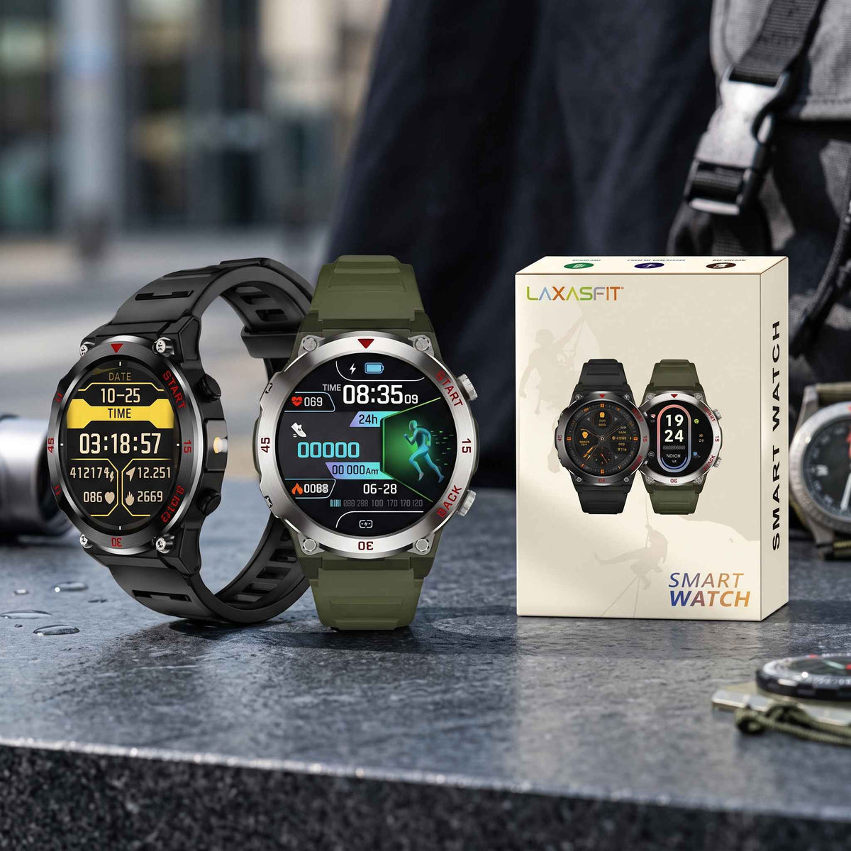 Laxasfit Rugged Smart Watch